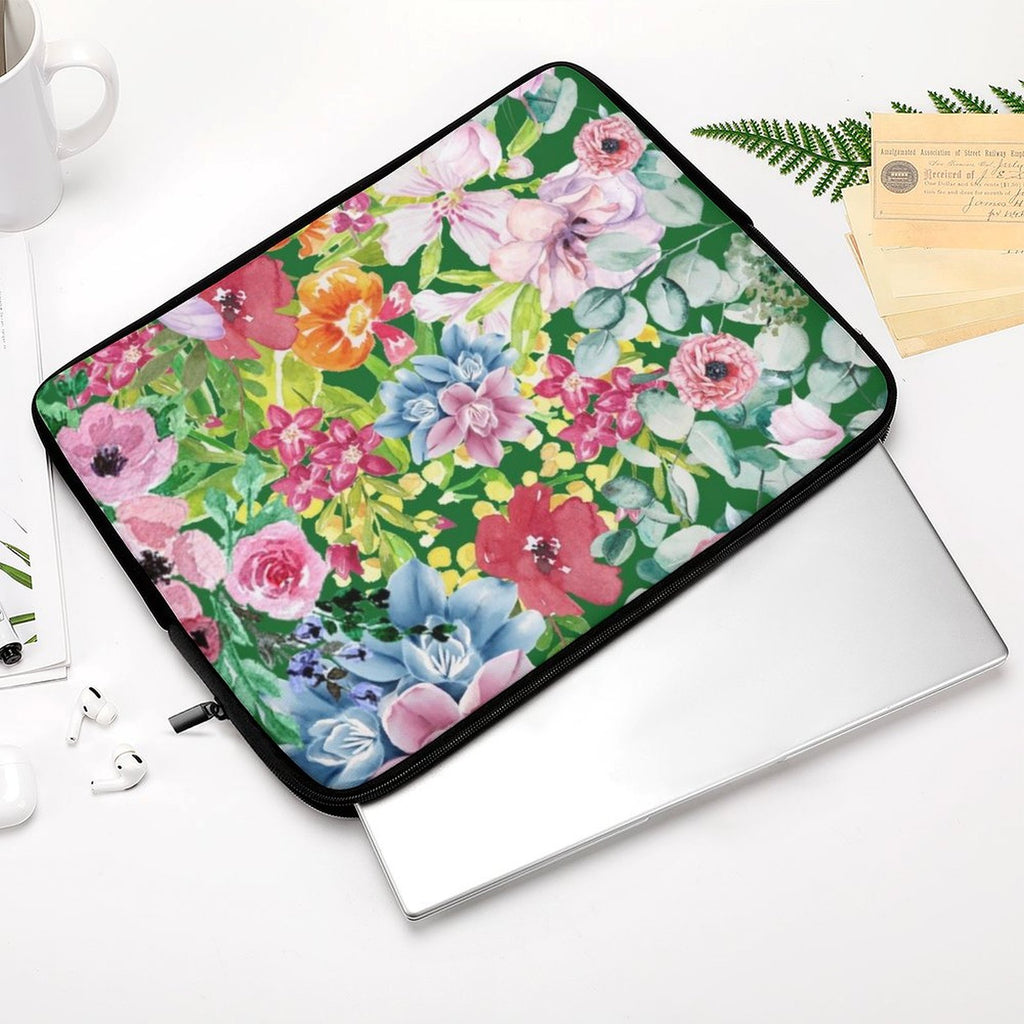 Bright Floaral Laptop Sleeve (Multiple Sizes) Laptop Sleeve Plants Printed Offshore