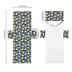Rubber Ducks On Dark Beach Chair Towel Cover with Side Pockets