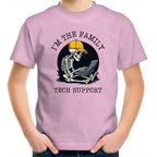 I'm The Family Tech Support - Kids Youth T-Shirt Pink Kids Youth T-shirt Printed In Australia Tech