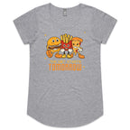 The Diet Starts Tomorrow, Hamburger, Pizza, Fries - Womens Scoop Neck T-Shirt Grey Marle Womens Scoop Neck T-shirt Food Printed In Australia