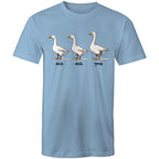 Duck Duck Goose - Mens T-Shirt Carolina Blue Mens T-shirt animal Games Printed In Australia