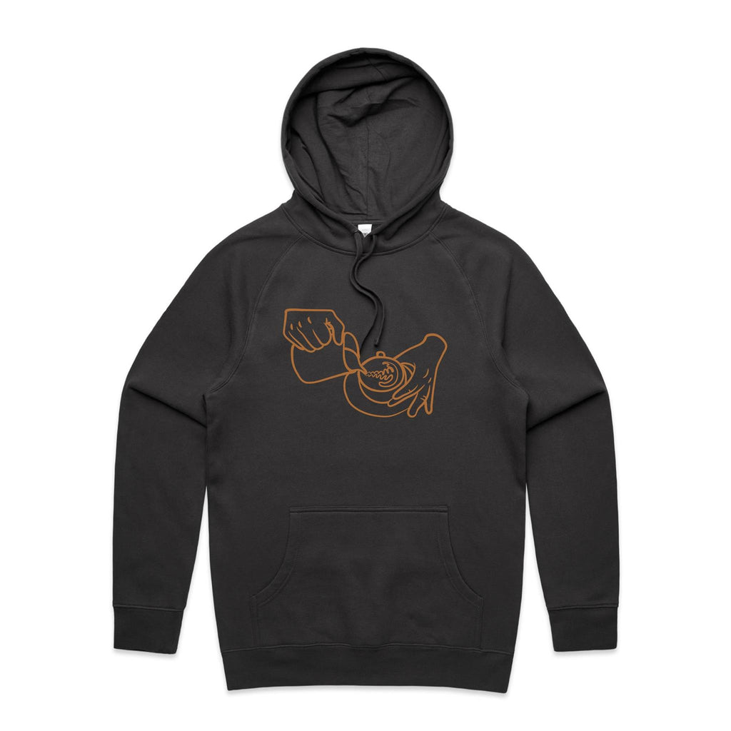 Barista - Mens Hoodie Coal Mens Hoodie Coffee Printed In Australia
