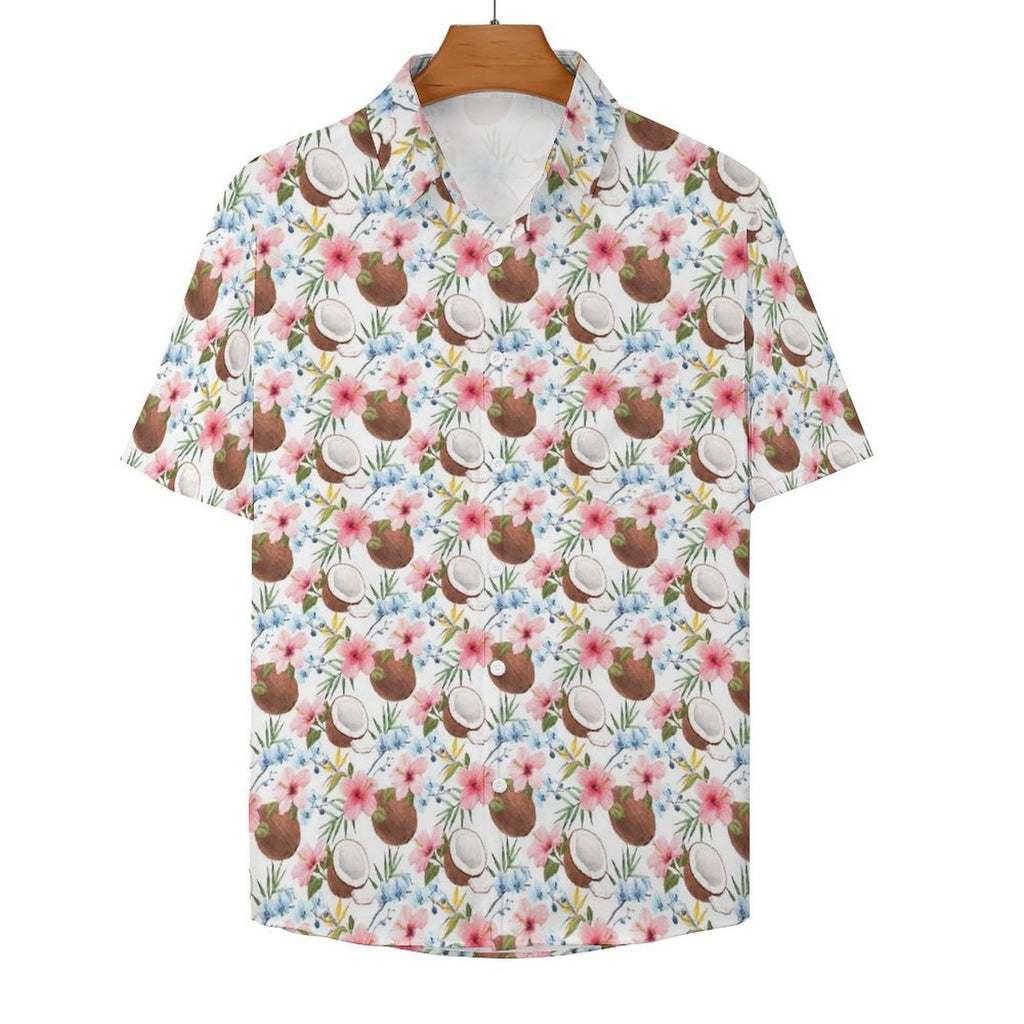 Coconuts Women's Short-Sleeve Button Up Shirt Women's Short-Sleeve Button Up Shirt Food Printed Offshore