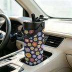 Groovy Flowers 20oz Tea Tumbler with Carry Handle