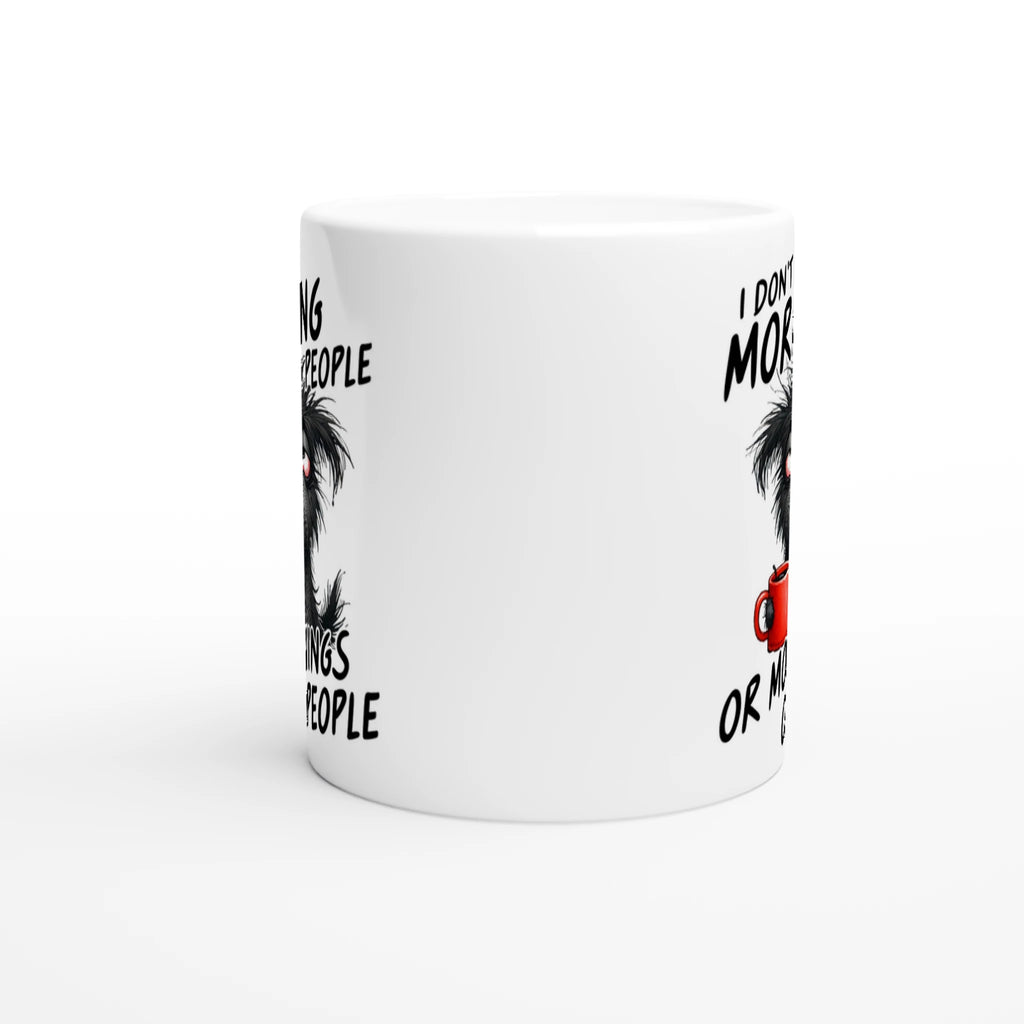 I Don't Like Morning People, Dog - White 11oz Ceramic Mug White 11oz Mug animal Globally Fulfilled