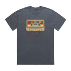 Best Pa Ever, Cassette Tape AS Colour Heavy Faded Tee Unisex Faded indigo Heavy Faded T-shirt Dad Music Printed In Australia