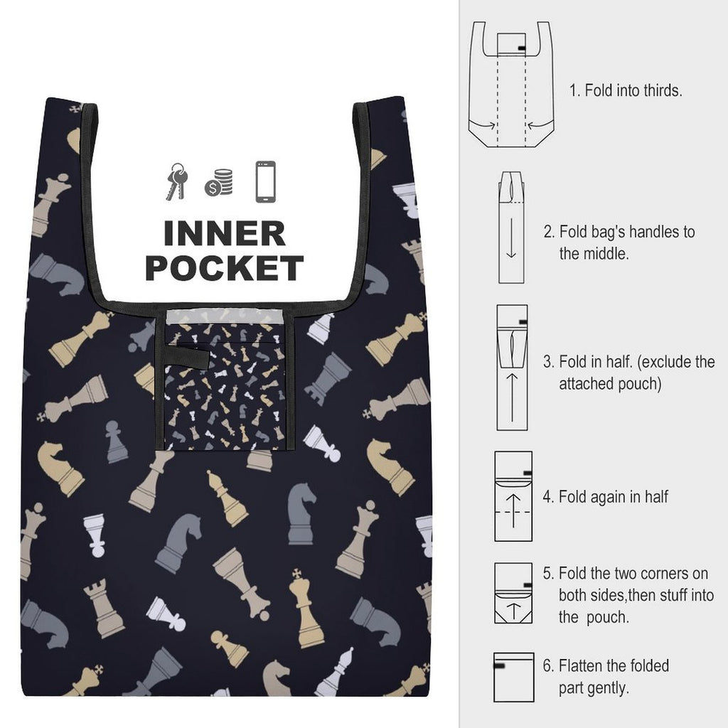 Chess Pattern - Collapsible Shopping Bag