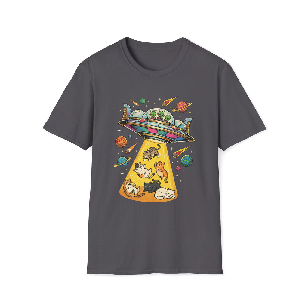 UFO Cat Abduction Unisex T-Shirt Unisex Adult T-shirt animal Globally Fulfilled Sci Fi