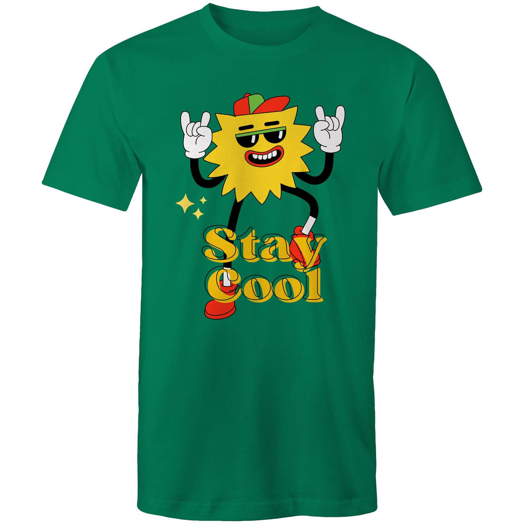 Stay Cool - Mens T-Shirt Kelly Green Mens T-shirt Printed In Australia