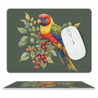 Lorikeet Leather Mouse Pad white One size Leather Mouse Pad animal Printed Offshore