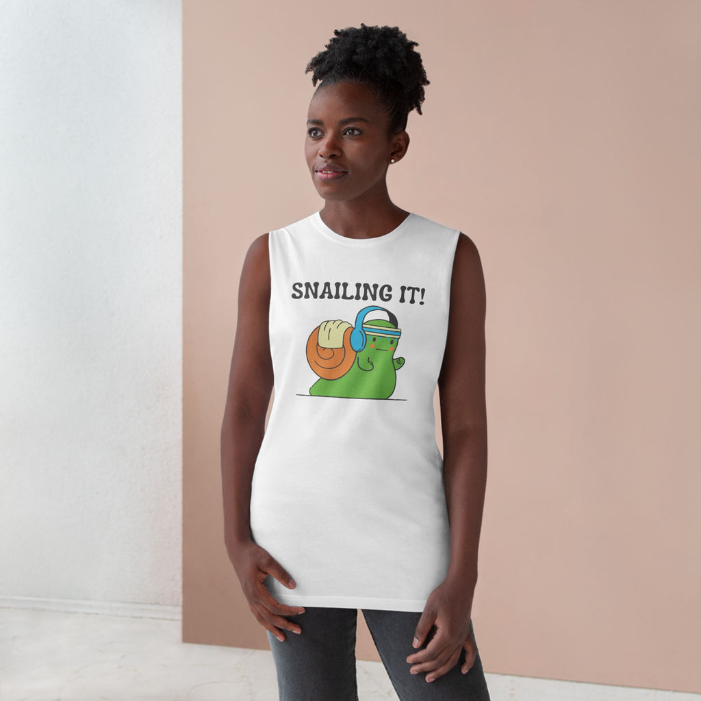 Snailing It Unisex Barnard Tank Open Arm Tank Top Australian Printer Fitness