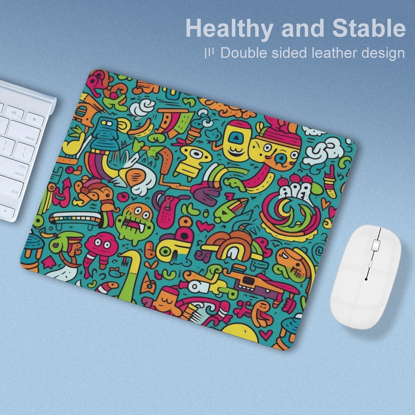 Crazy Creatures - Leather Mouse Pad Leather Mouse Pad Printed Offshore Sci Fi