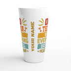 Personalised Dad, The Man Who Has Everything Except A Full Head Of Hair White Latte 17oz Ceramic Mug Personalised Latte Mug Dad Globally Fulfilled