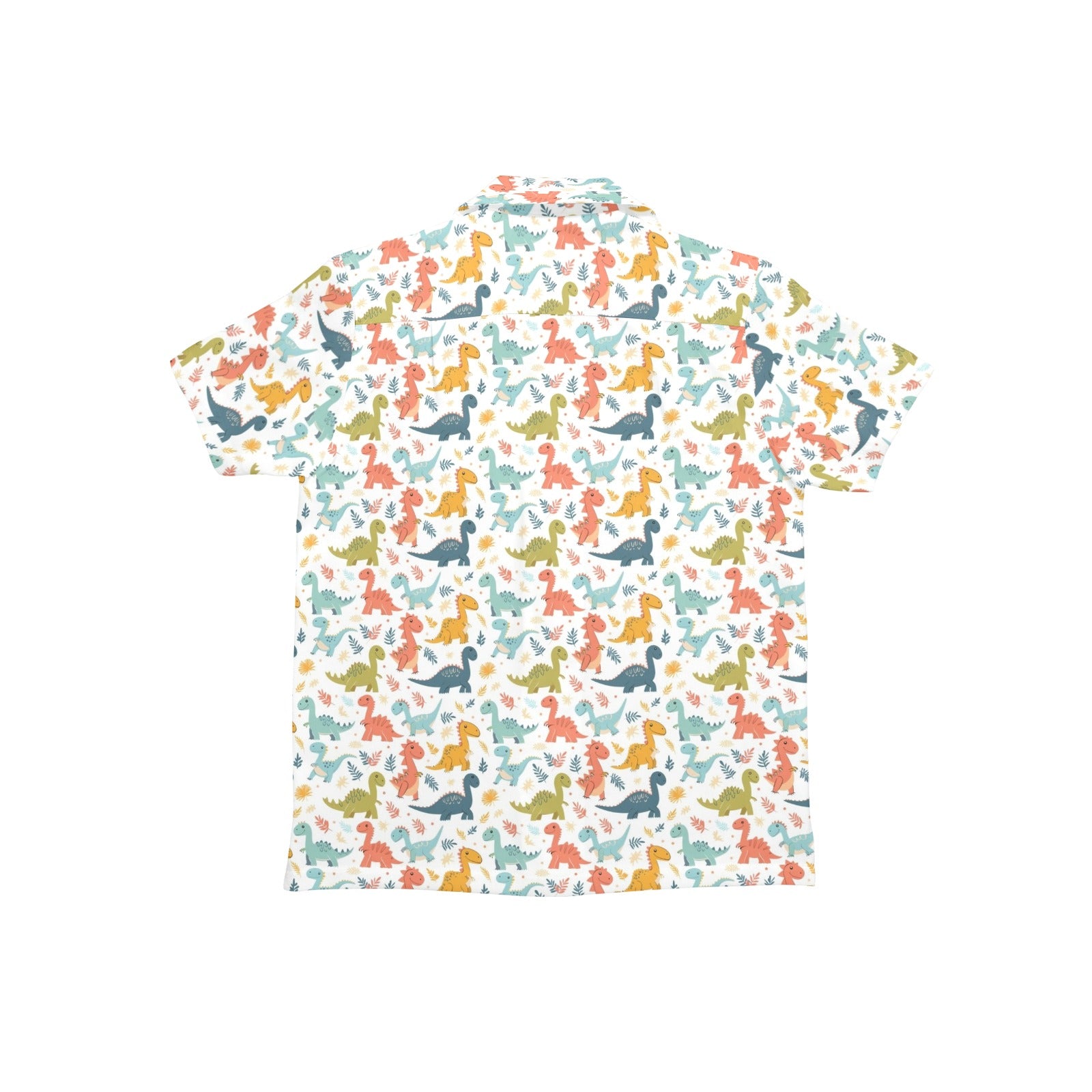 Cute Colourful Dinosaurs - Junior Kids Hawaiian Shirt