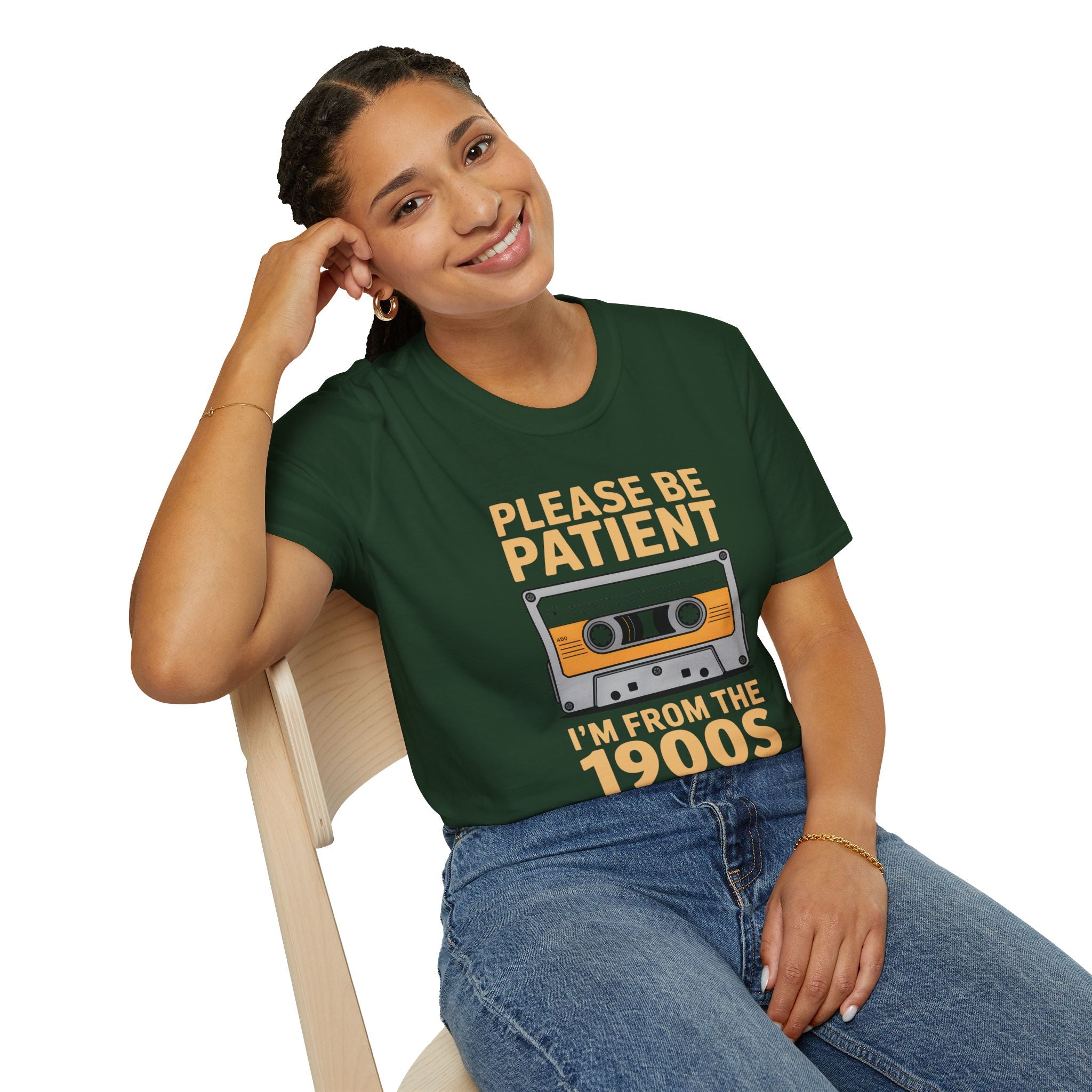 Cassette Tape, Please Be Patient, I'm From The 1900's Unisex Softstyle T-Shirt Unisex Adult T-shirt Australian Printer Music