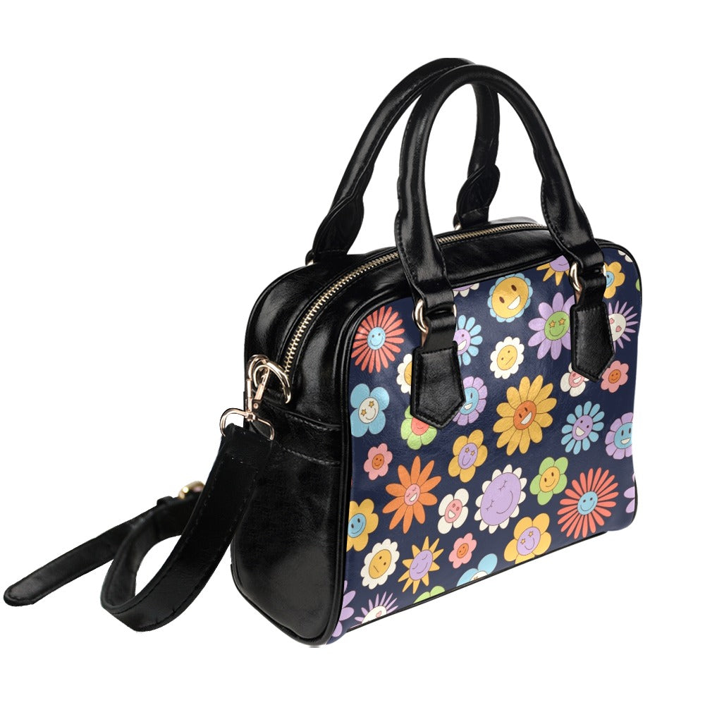 Groovy Flowers Shoulder Handbag