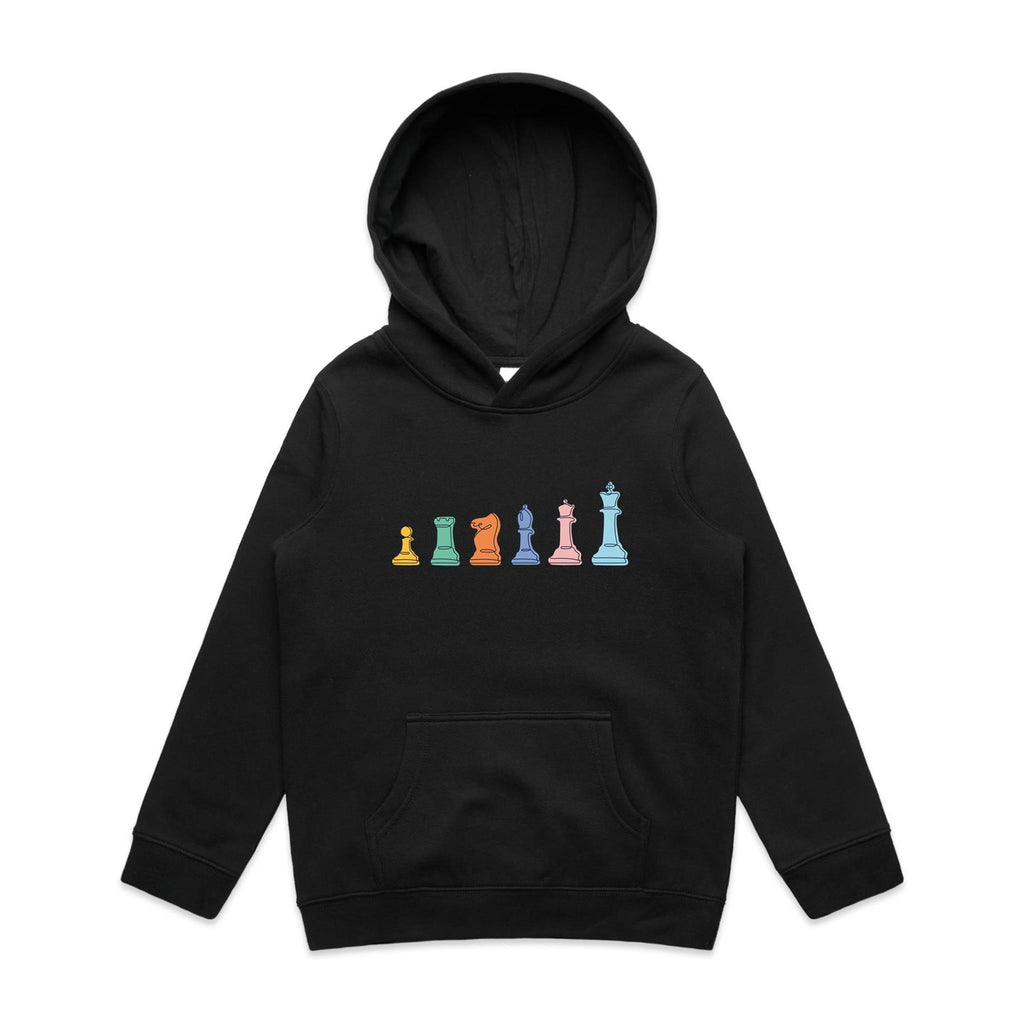 Chess - Kids Hoodie Black Kids Hoodie Printed In Australia
