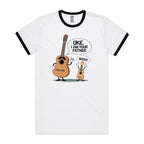 Uke, I Am Your Father, Guitar Ukulele - Staple Ringer Tee