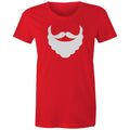 Santa's Beard - Womens T-shirt Red Womens Christmas T-shirt Christmas Printed In Australia