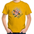 Hand Me The Popcorn - Kids Youth T-Shirt Gold Kids Youth T-shirt Food Printed In Australia