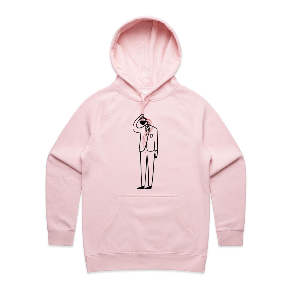 Coffee Brain - Womens Hoodie Pink Womens Hoodie Coffee Printed In Australia