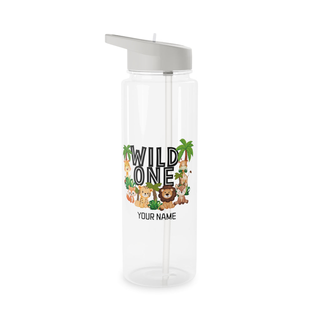 Personalised - Wild One, Jungle Animals - Tritan Water Bottle