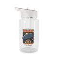 Personalised UFO, I Want To Believe Clear Tritan Water Bottle 16.9oz Transparent Personalised Clear Tritan Water Bottle Globally Fulfilled