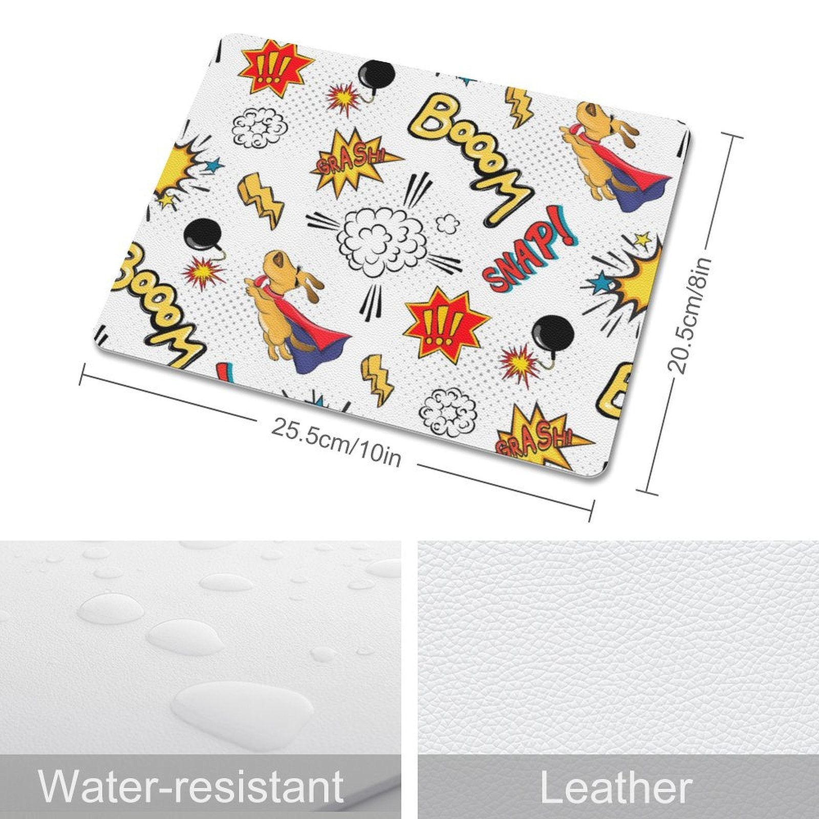 Super Dog - Leather Mouse Pad Leather Mouse Pad animal comic Printed Offshore