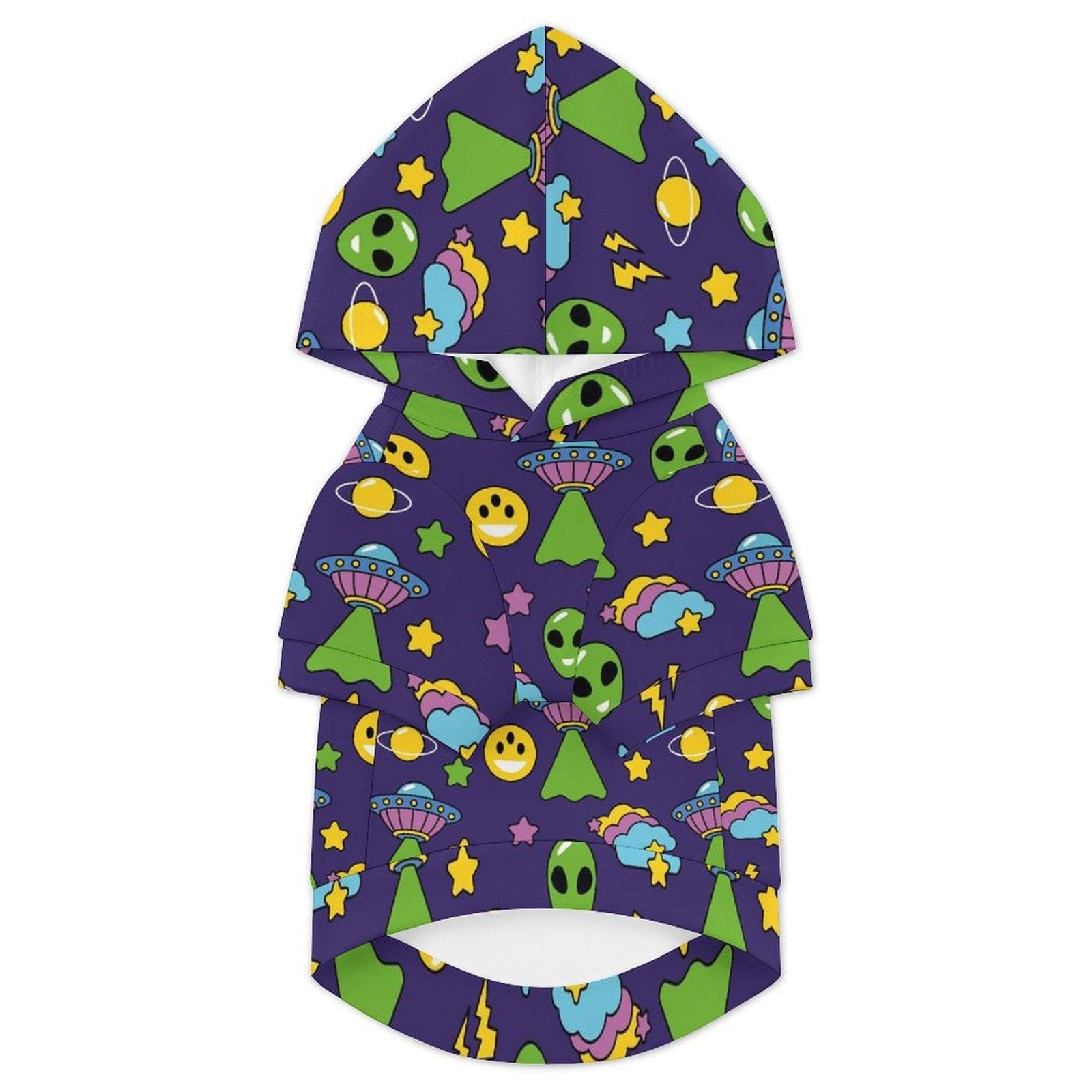 Groovy Alien And UFO Pet Hoodie (Small Size)