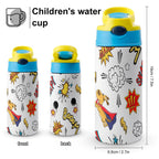 Super Dog - Little Kids Water Bottle Little Kids Water Bottle animal comic Printed Offshore