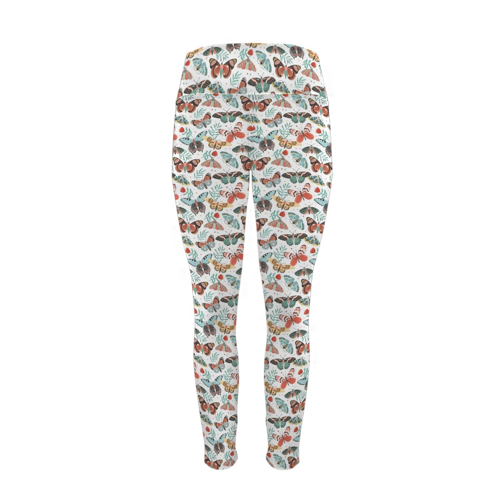 Pretty Moths And Butterflies Women's High Waist Pockets Yoga Leggings Women's High Waist Pockets Yoga Leggings animal Printed Offshore