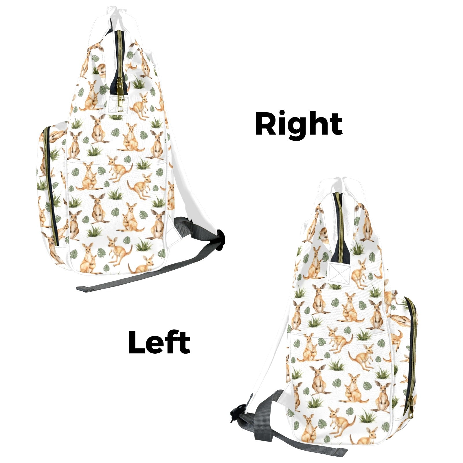 Kangaroos Multi-Function Backpack, Nappy / Diaper Bag Multi-function Backpack, Nappy / Diaper Bag animal Australia Printed Offshore