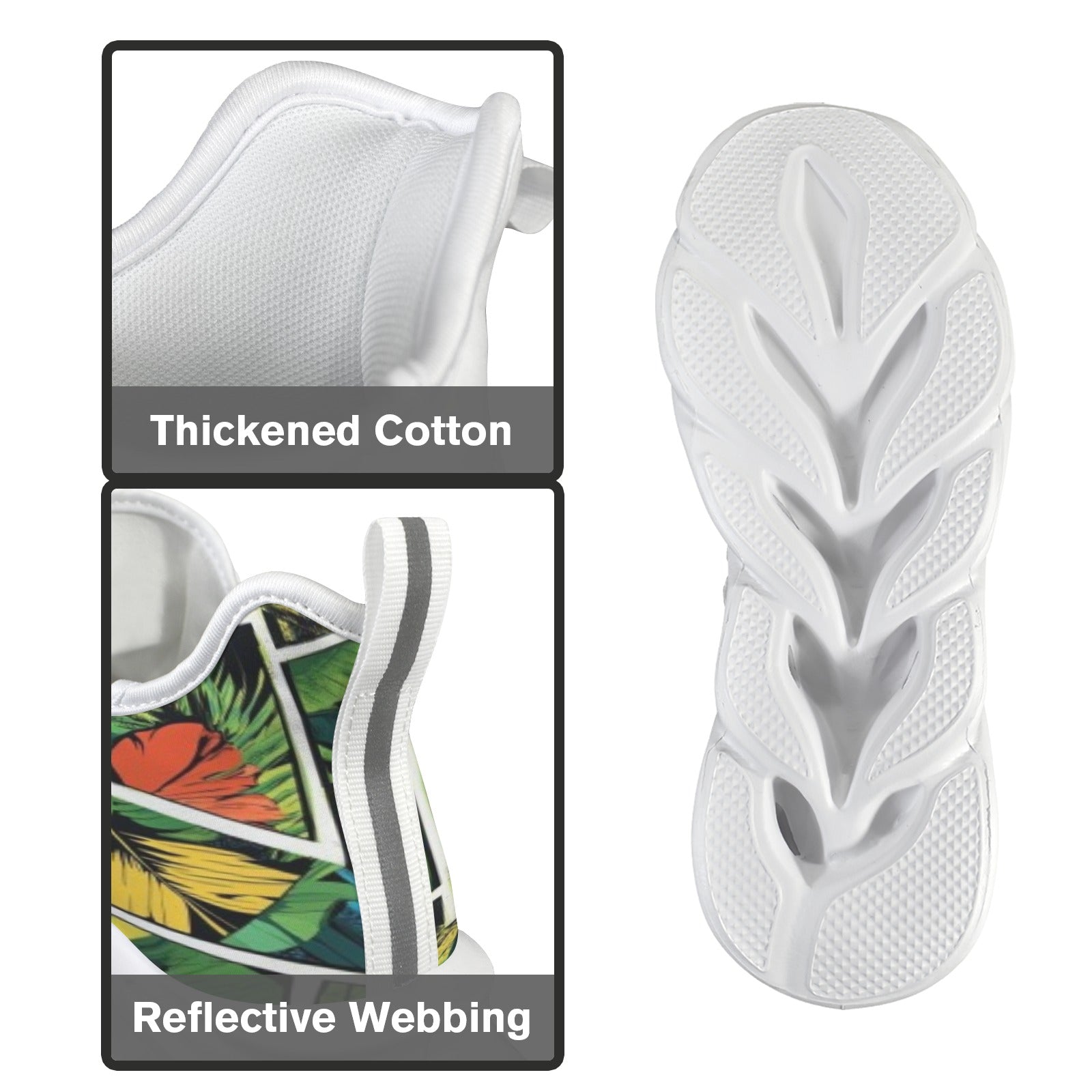 Tropical Comic Book Style Men's Twisted Sole Sneakers