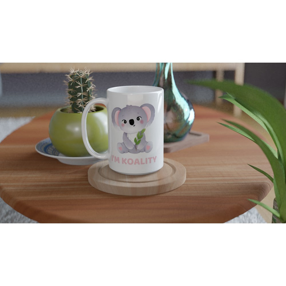I'm Koality - White 15oz Ceramic Mug 15oz Mug animal Globally Fulfilled