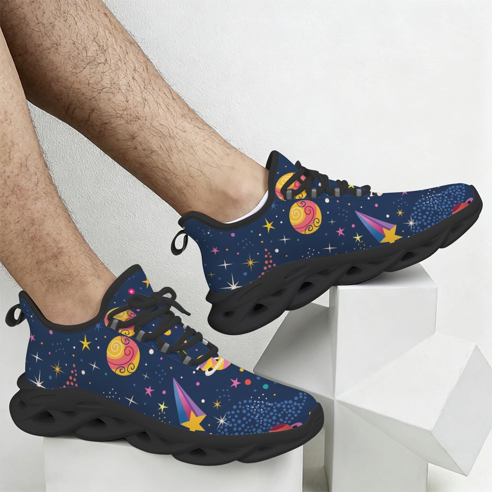 Colourful Space Men's Twisted Sole Sneakers