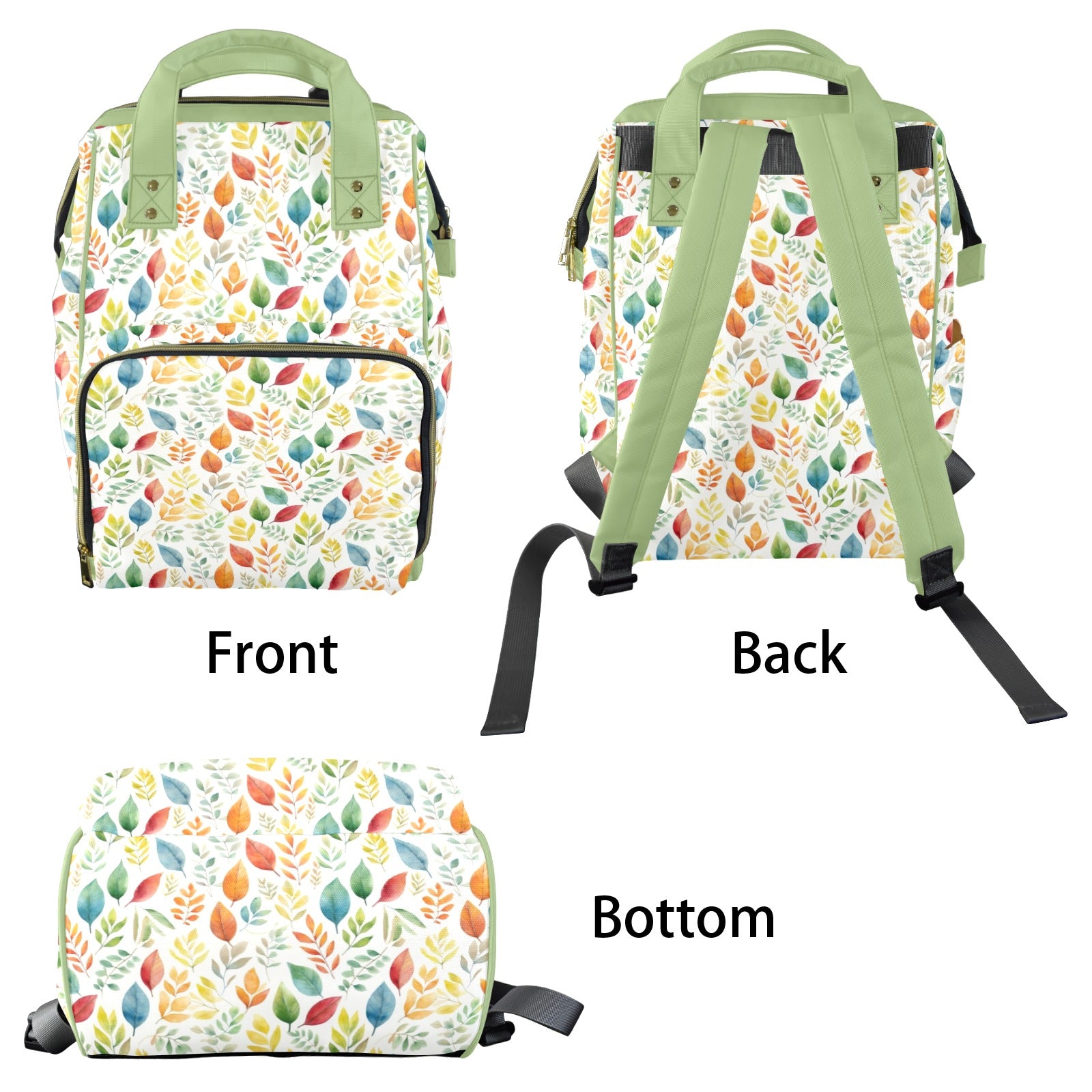 Autumn Leaves - Multi-Function Backpack, Nappy / Diaper Bag