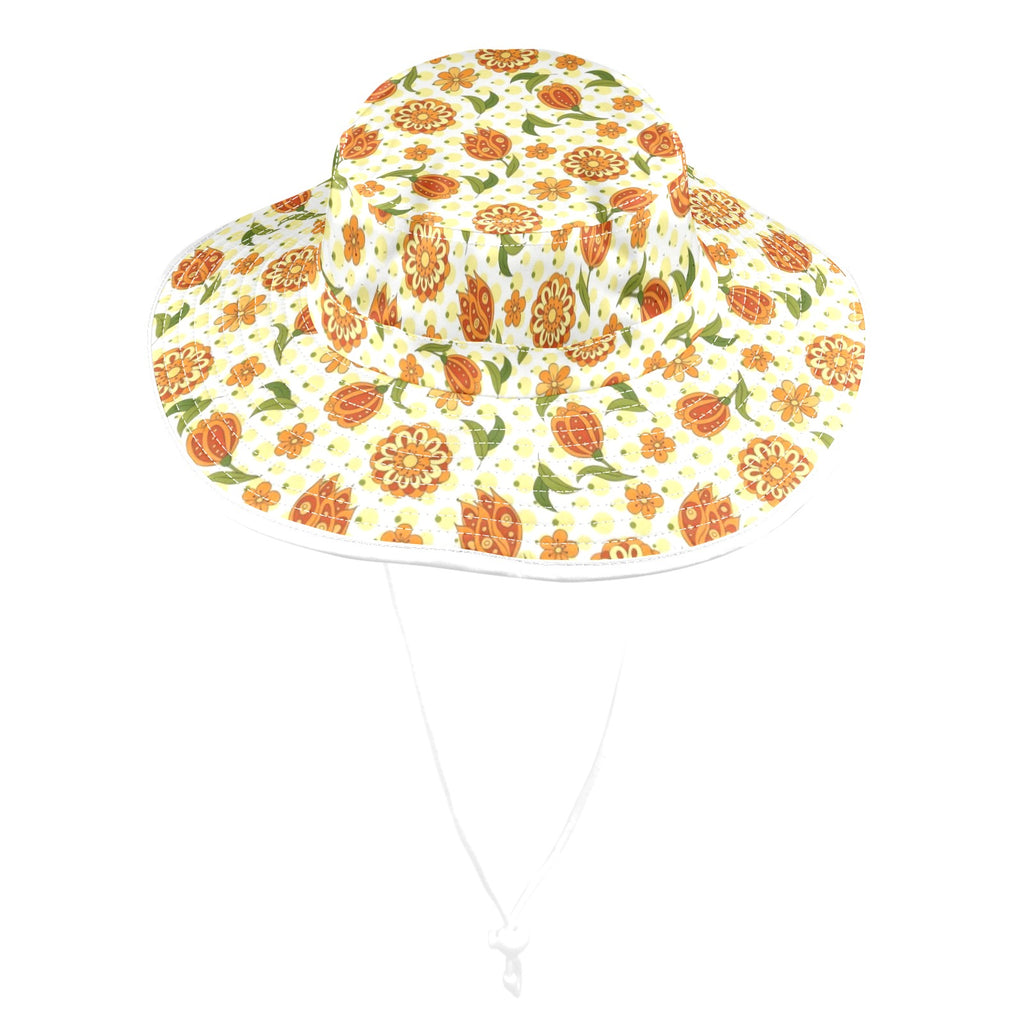 Graphic Floral Wide Brim Bucket Hat Wide Brim Bucket Hat Plants Printed Offshore