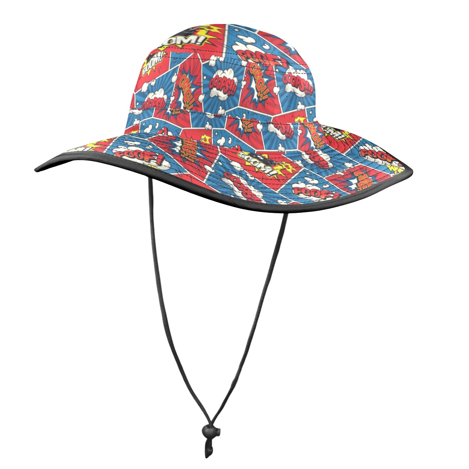 Comic Book Pop - Wide Brim Bucket Hat Wide Brim Bucket Hat comic Printed Offshore