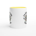 Tangled Christmas Lights, I'm Fine, This Is Fine, Everything's Fine - White 11oz Ceramic Mug with Colour Inside Christmas Colour Mug Christmas Globally Fulfilled