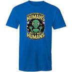 Alien, I'm Not Saying It Was Humans - Mens T-Shirt Bright Royal Mens T-shirt Printed In Australia Sci Fi