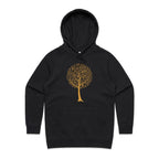 Music Tree - Womens Hoodie Black Womens Hoodie Music Printed In Australia