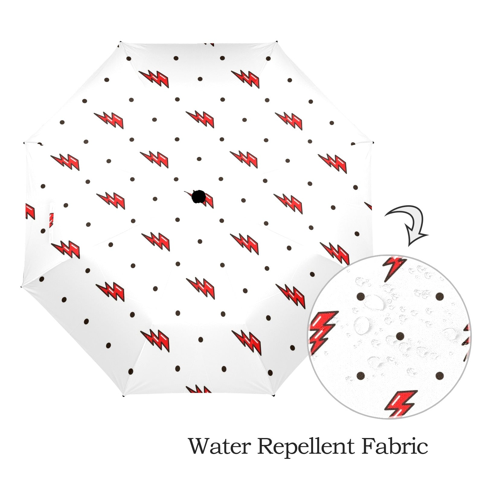 Red Lightning - Semi-Automatic Foldable Umbrella (Model U12) Semi-Automatic Foldable Umbrella (U12)