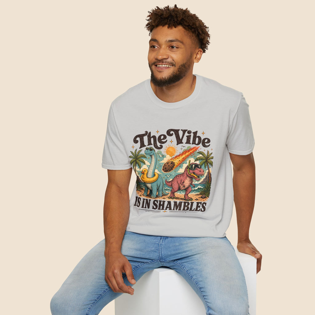 The Vibe Is In Shambles Dinosaur Extinction Unisex T-Shirt Unisex Adult T-shirt animal Globally Fulfilled
