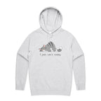 Cat, I Just Can't Today - Mens Hoodie White Marle Mens Hoodie animal Printed In Australia