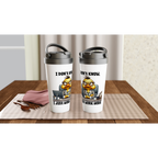 I Don't Know, I Just Work Here, Duck - White 15oz Stainless Steel Travel Mug Travel Mug animal Globally Fulfilled Work