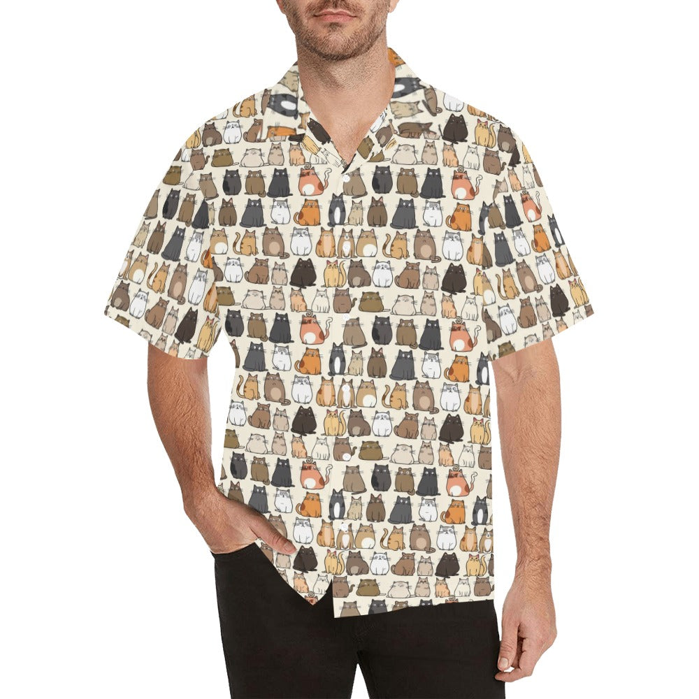 Lots Of Cats - Mens Hawaiian Shirt