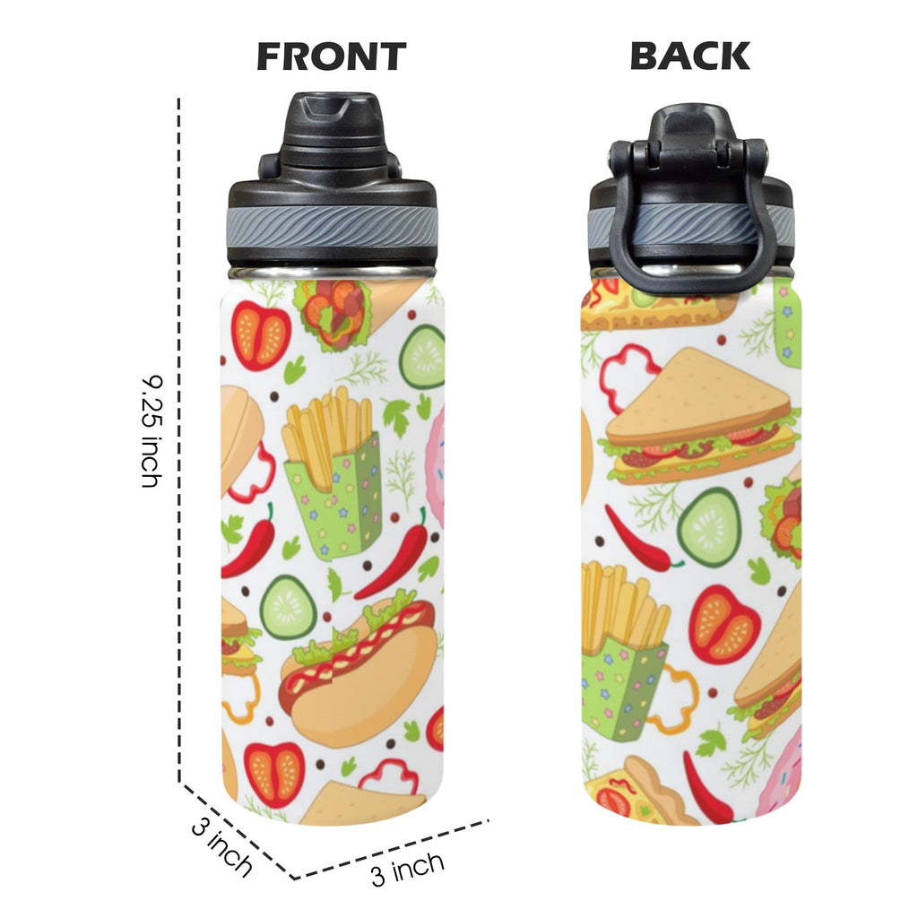 Food - Insulated Water Bottle with Dual-Use Lid (18oz) Insulated Water Bottle with Dual-Use Lid (18oz) Food Printed Offshore