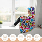 Graphic 80's Kids Hooded Blanket 100cm x 130cm