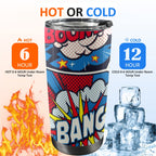 Comic Book - 20oz Mobile Tumbler with Lid (Black Lock) 20oz Travel Mug comic Printed Offshore