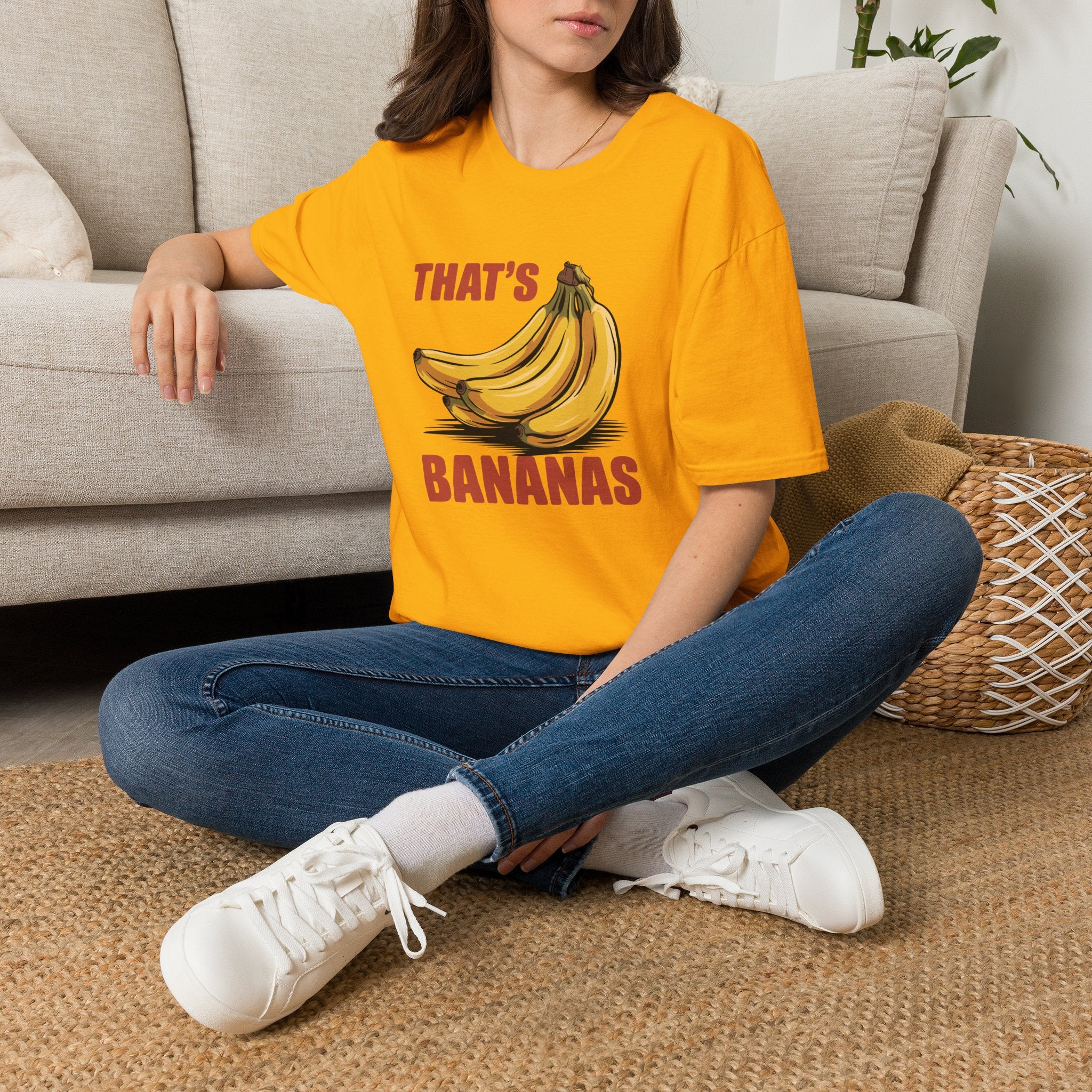 That's Bananas Unisex T-shirt Gold Unisex Adult T-shirt Food Globally Fulfilled